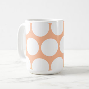 Mug Pois minimaliste orange rétro