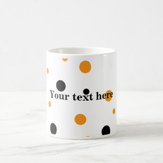 Mug Pois noir et orange de Halloween
