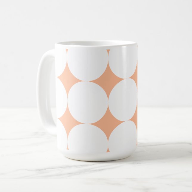 Mug Pois rétro Peach fuzz (Devant gauche)