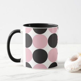 Mug Pois rose et noir