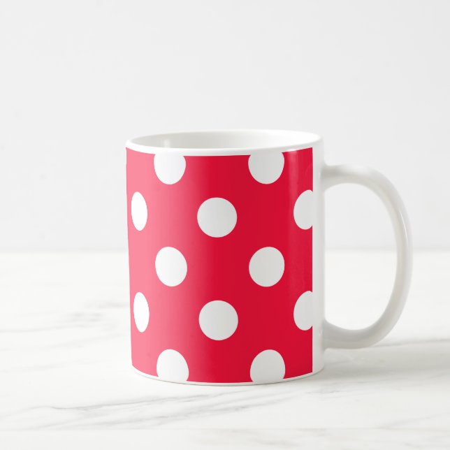 Mug Pois rouge et blanc (Droite)