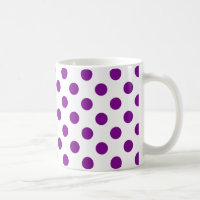 Pois violets et blancs