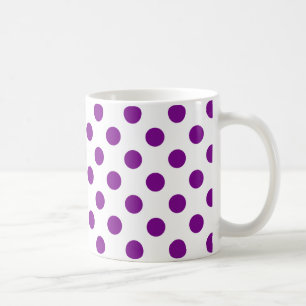 Mug Pois violets et blancs