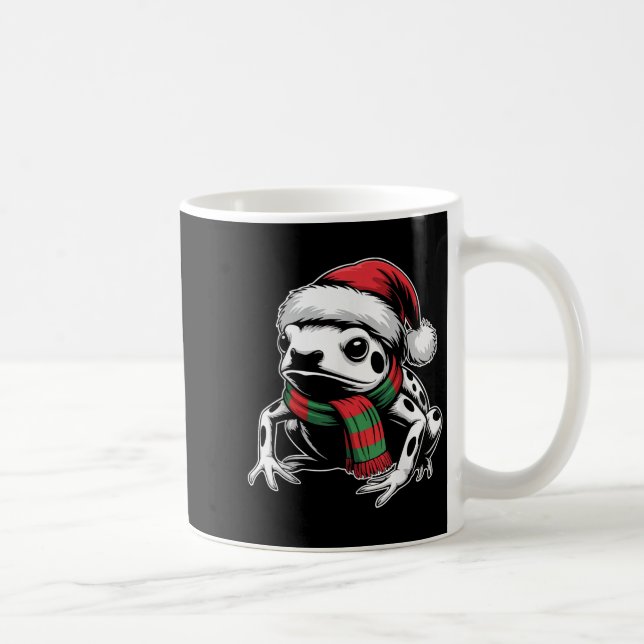 Mug Poison Dart Frog Xmas Santa Hat Écharpe Noël Co (Droite)