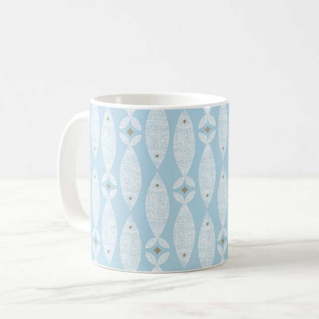 Mug Poisson bleu côtier (Devant gauche)