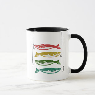 Mug Poisson couleur avec crochets de poisson