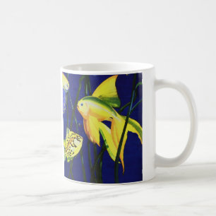 Mug Poisson de la vie marine vintage, poisson rouge fa