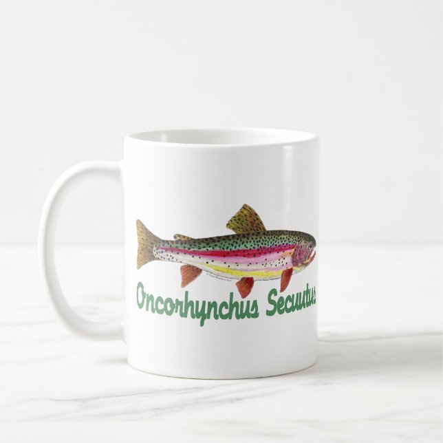 Mug Poisson humoristique, pêche, pêche à la mouche (Gauche)