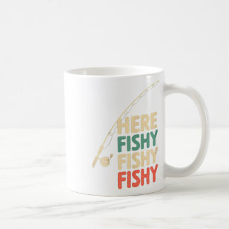 Mug Poisson ici amusant Conception de pêche B Poisson
