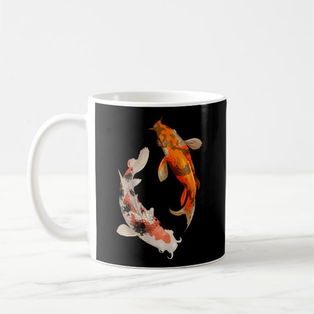 Mug Poisson japonais Koi Nishikigoi Yin Yang Carp (Gauche)