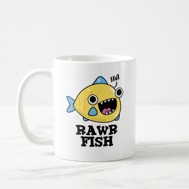 Mug Poisson Rawr Funny Animal Pun (Gauche)