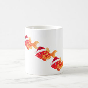 Mug Poisson rouge de Noël festif – Joli poisson des Fê