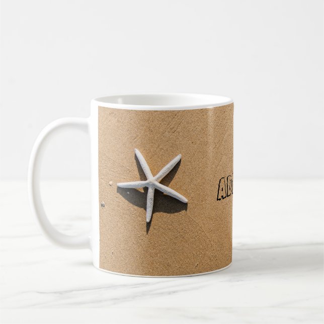 Mug Poisson Starfish sur Sandy Beach (Gauche)