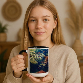 Mug Poisson tropical et boue de corail coloré pour pap