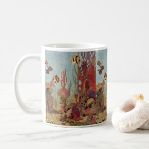 Mug Poissons-anges en corail, poissons tropicaux Vinta