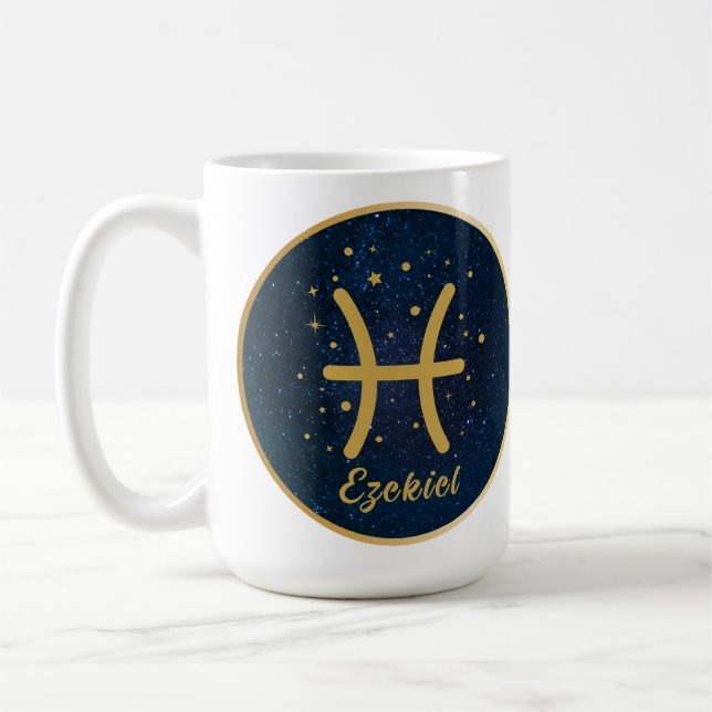 Mug Poissons personnalisés twin poisson symbole zodiac (Gauche)