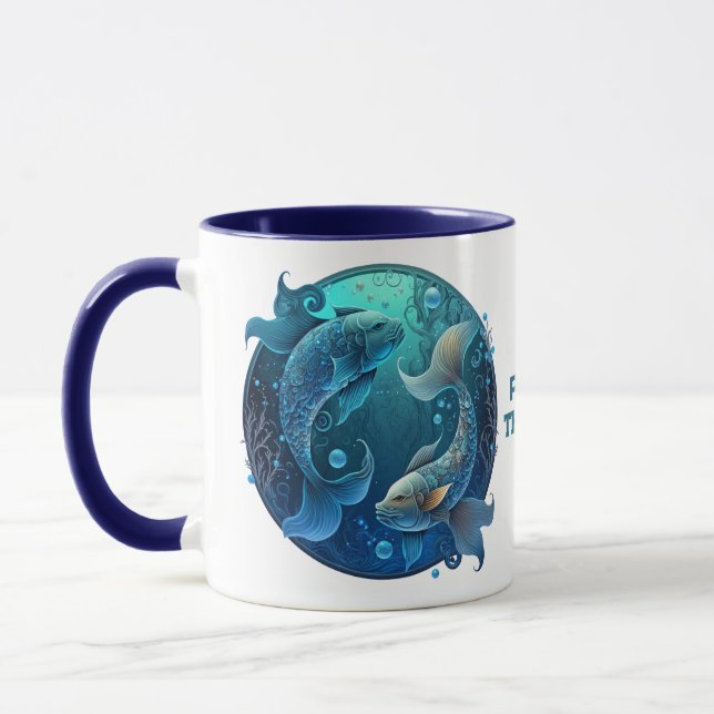 Mug Poissons Poissons Personnalisés Astrologie Zodiaqu (Gauche)