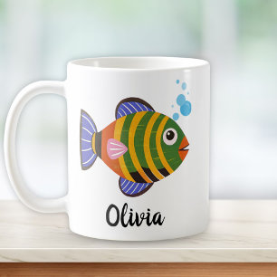 Mug Poissons Tropicaux Colorés Modernes