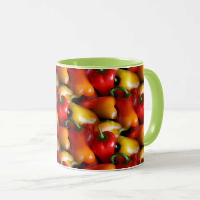 Mug Poivrons rouges et jaunes (Devant droit)
