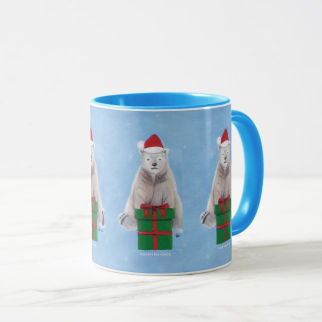 Mug Polar Holiday - Art pour enfants pour CHOC (Devant droit)