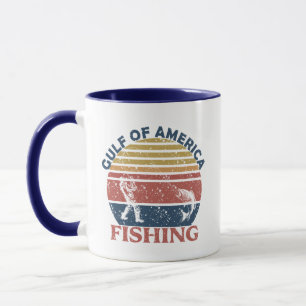 Mug Pôle de pêche du golfe d'Amérique patriotique amér