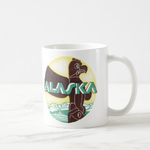 Mug Pôle Totémique de Voyage Vintage d'Alaska Aigle Oi