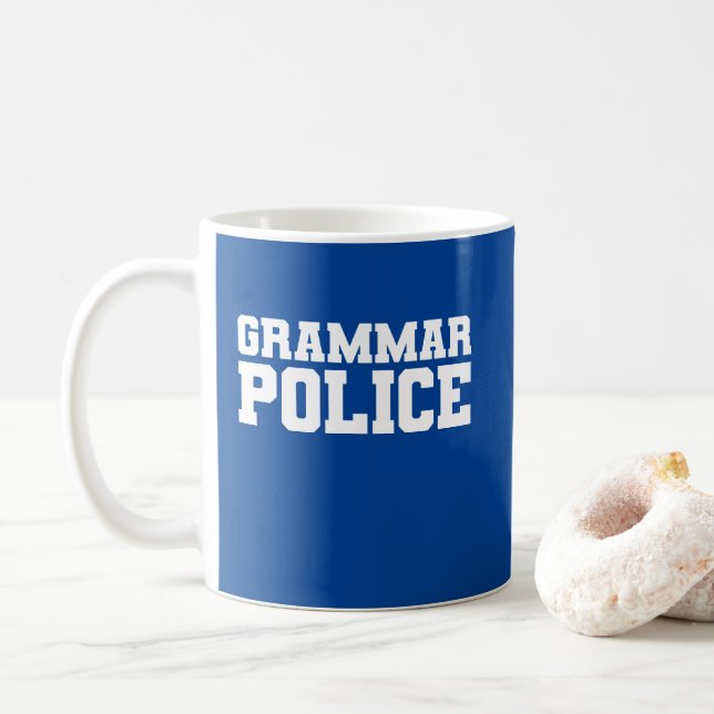 Mug "Police de Grammaire" (Avec donut)