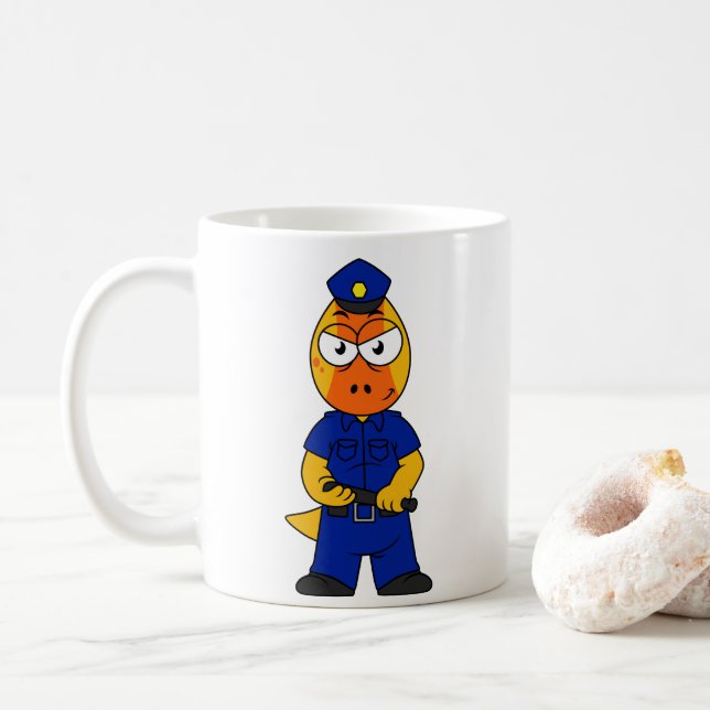 Mug Police de Pachycéphalosaure. (Avec donut)