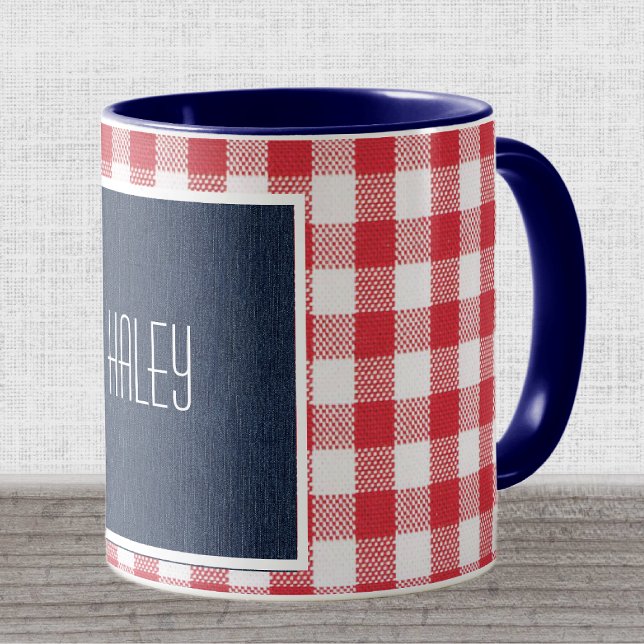 Mug Police maigre Dragon Bleu Denim Rouge Blanc En vic (Créateur téléchargé)