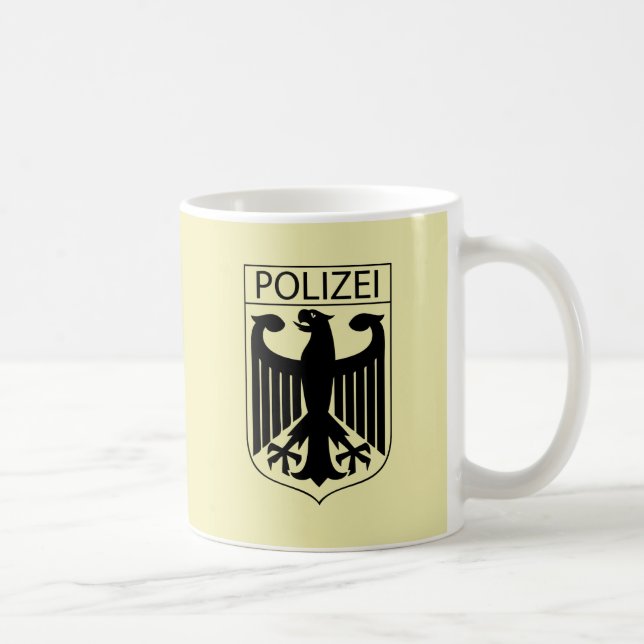 Mug POLIZEI - Cadeaux de symboles de la police alleman (Droite)