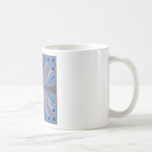 Mug Polka gris cendré bleu Pointe Texture Art Imprimer