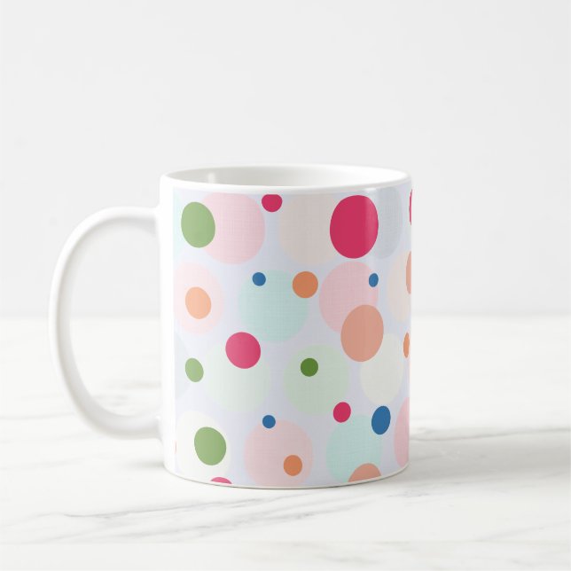 Mug Polkadot coloré exotique (Gauche)