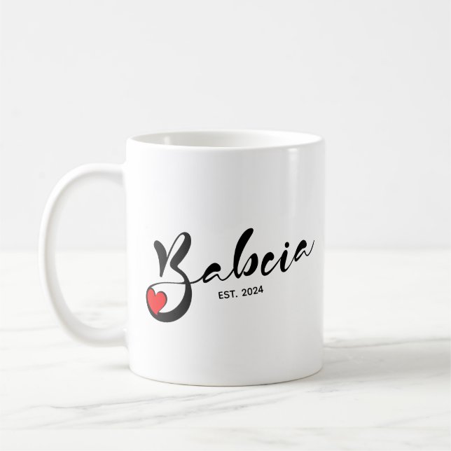 Mug Pologne Babcia Année de fondation - Grand-mère (Gauche)