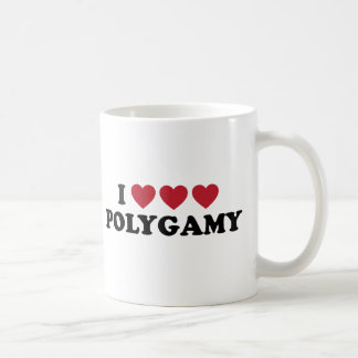 Mug Polygamie drôle de coeur d'I