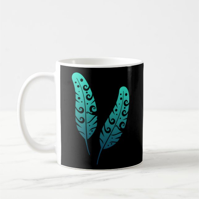 Mug Polynésie Maori Feather Tribal Tattoo Nouvelle-Zél (Gauche)