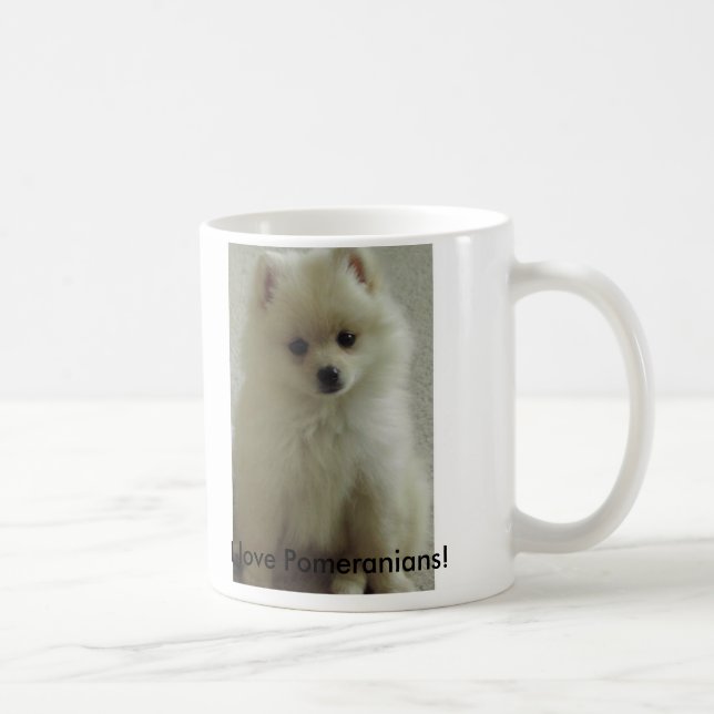 Mug pom, j'aime Pomeranians ! (Droite)