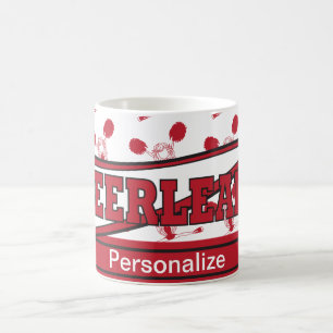 Mug Pom-pom girl personnalisée en rouge foncé