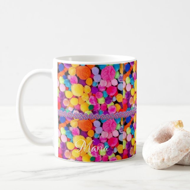 Mug Pom Pom Pom Coloré (Avec donut)