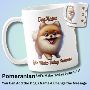 Mug Pomeranian - Ajouter le nom du chien, modifier le 