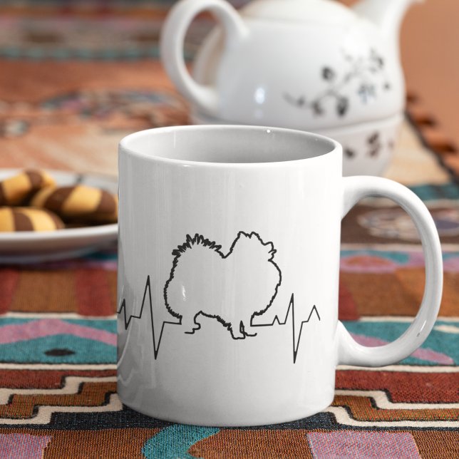 Mug Poméranienne race animal de compagnie Chien Heartb (Créateur téléchargé)