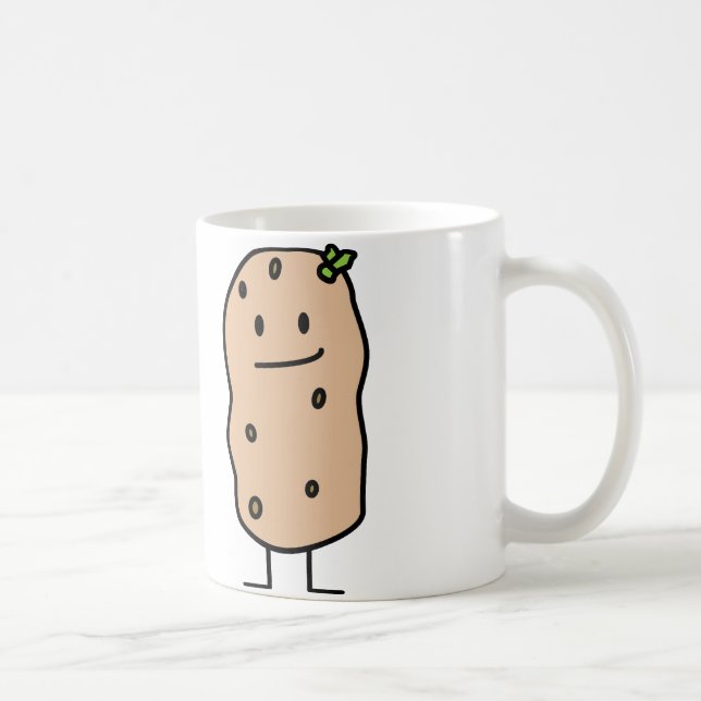 Mug Pomme de terre de sourire mignonne heureuse (Droite)