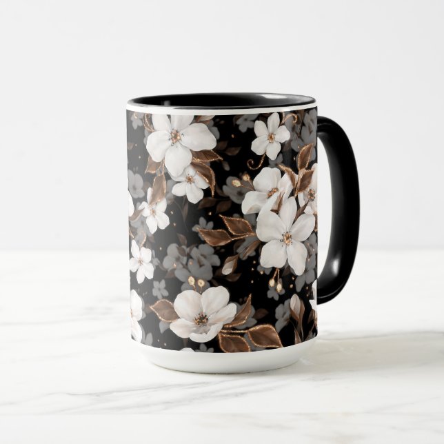Mug Pomme fleurs (Devant droit)