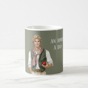 Mug Pomme par jour homme gilet vert