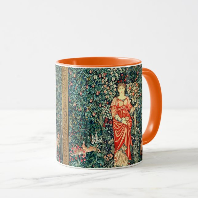 MUG POMONA TENANT DES FRUITS EN VERDURE, ANIMAUX FORES (Devant droit)
