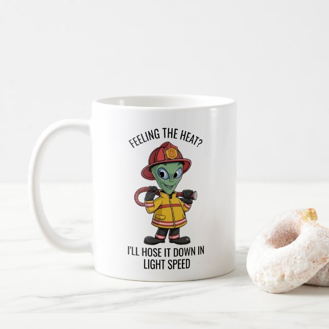 Mug Pompier Alien (Avec donut)