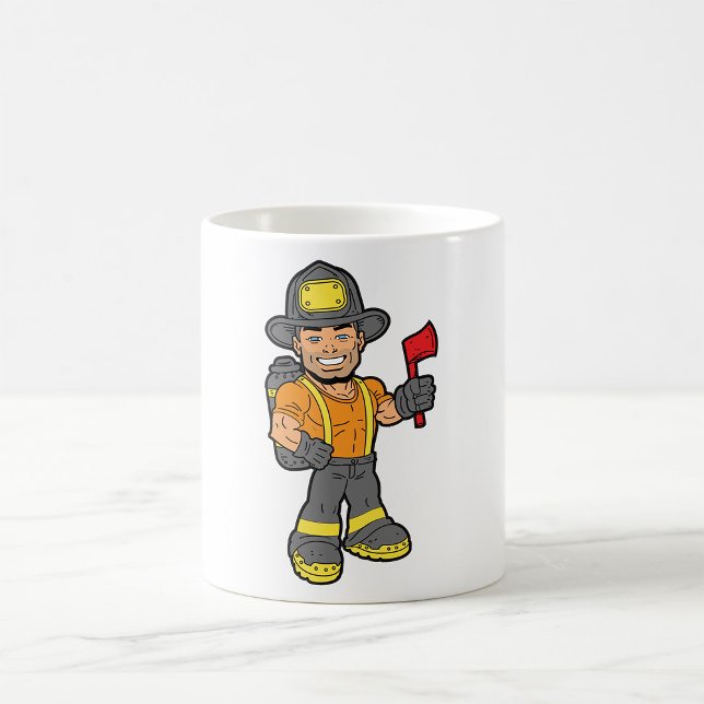 Mug Pompier Avec Un Axe (Créateur téléchargé)