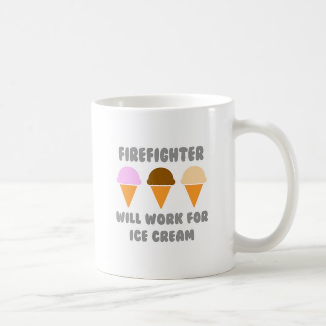 Mug Pompier... Fonctionnera Pour La Crème De Glace (Droite)
