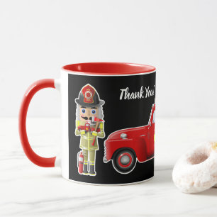 Mug Pompier Nutcrackers avec petits camions rouges