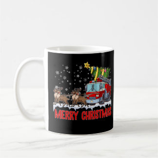 Mug Pompier Père Noël Sleigh Firemer de Noël