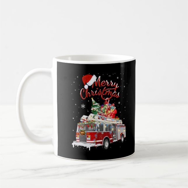 Mug Pompier Père Noël Sleigh Firemer de Noël (Gauche)